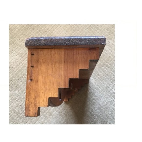 Solid Wood Shelf Southwestern Coyote Cutout  Two Pegs 23" Wide - Picture 3 of 6